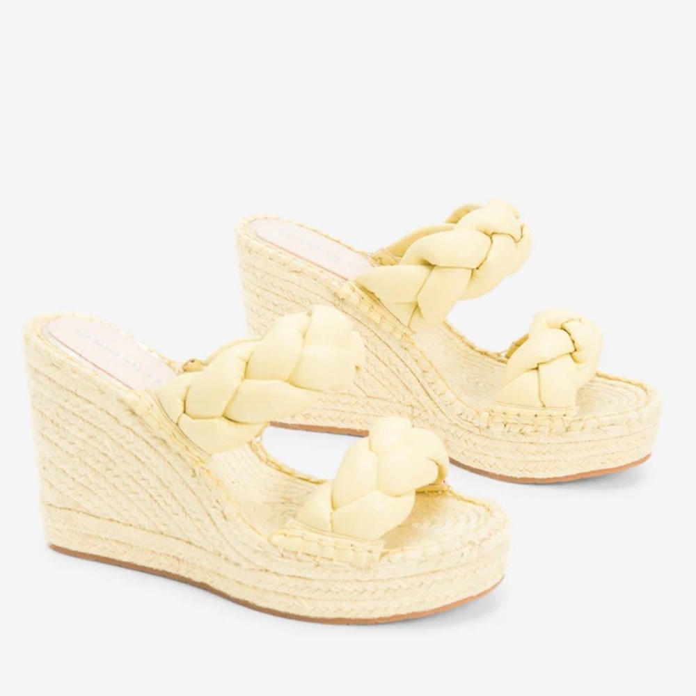 KENNETH COLE OLIVIA BRAIDED WEDGE ESPADRILLE SANDAL